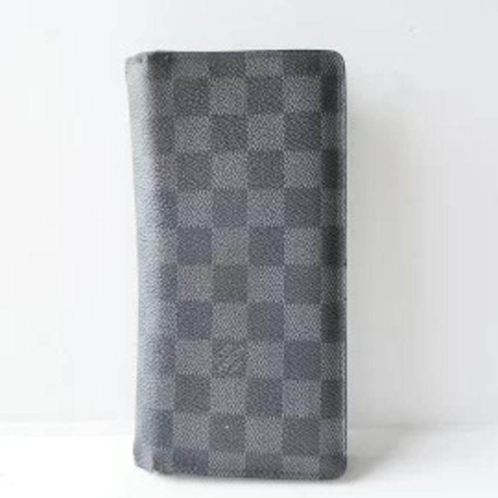 LOUIS VUITTON Portefeuille Brazza Long Wallet Damier Graphite Black